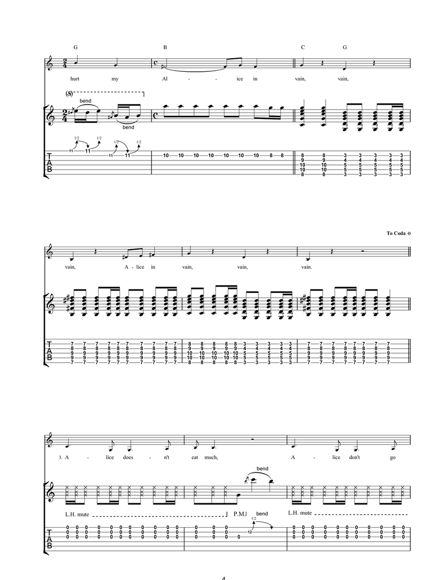 Alice In Vain Alice In Vain Acoustic Guitar scores gallery preview page 4