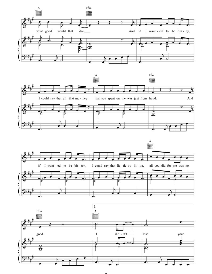 Money Money Piano, Vocal, Guitar scores gallery preview page 2