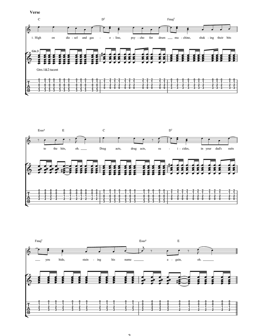 Beautiful Ones Beautiful Ones Acoustic Guitar scores gallery preview page 2