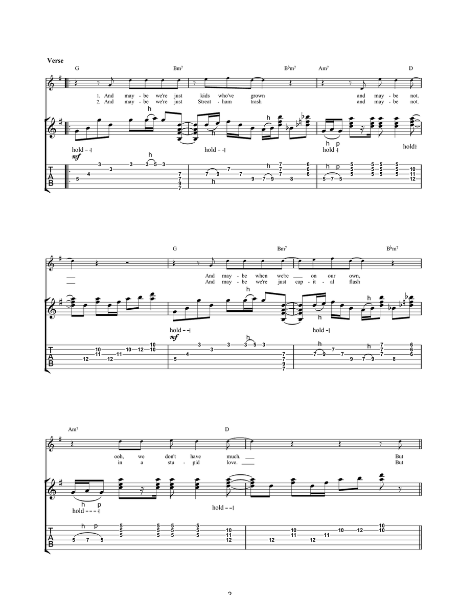 The Chemistry Between Us The Chemistry Between Us Acoustic Guitar scores gallery preview page 2