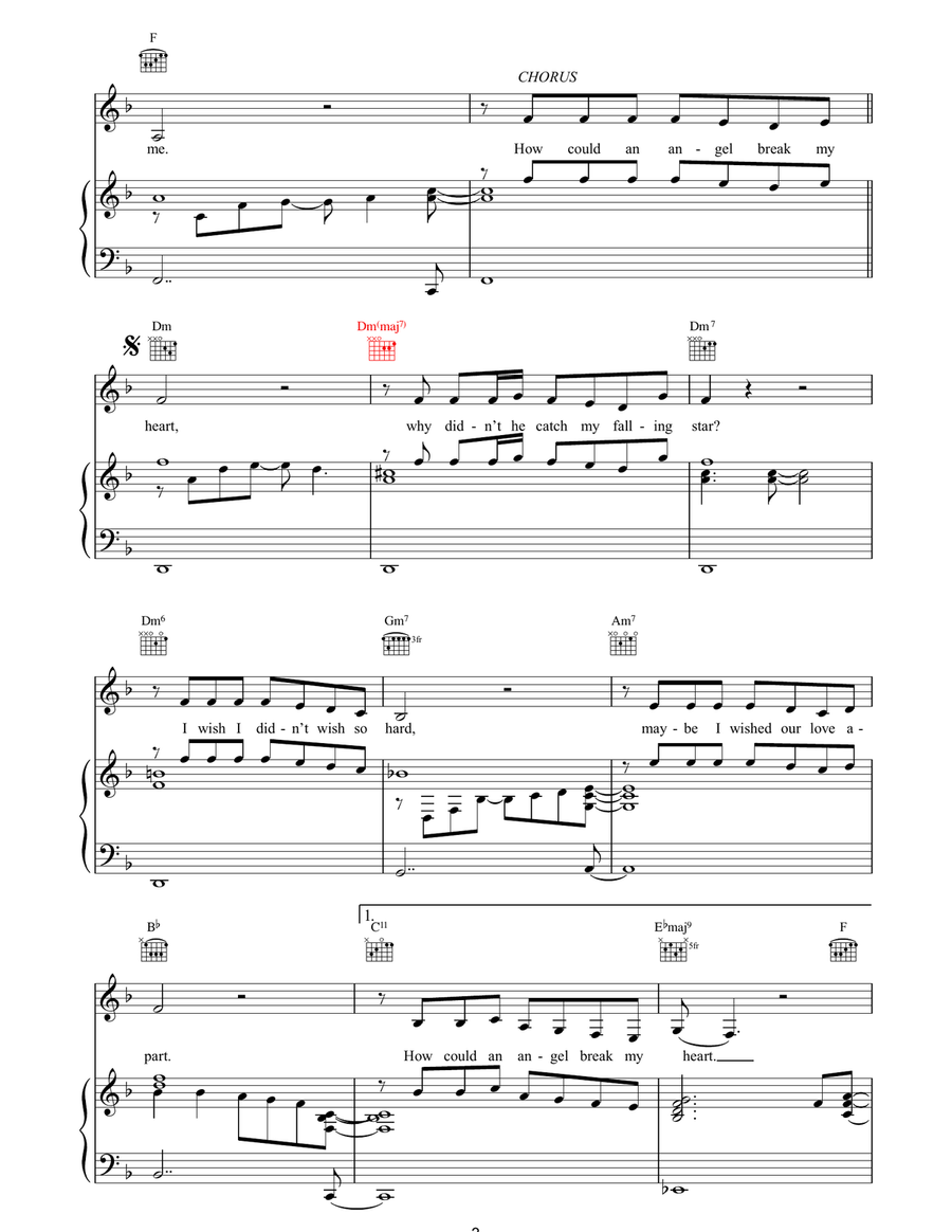How Could An Angel How Could An Angel Piano, Vocal, Guitar scores gallery preview page 3