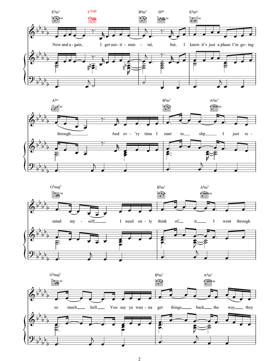 Why Should I Care Why Should I Care Piano, Vocal, Guitar scores gallery preview page 2