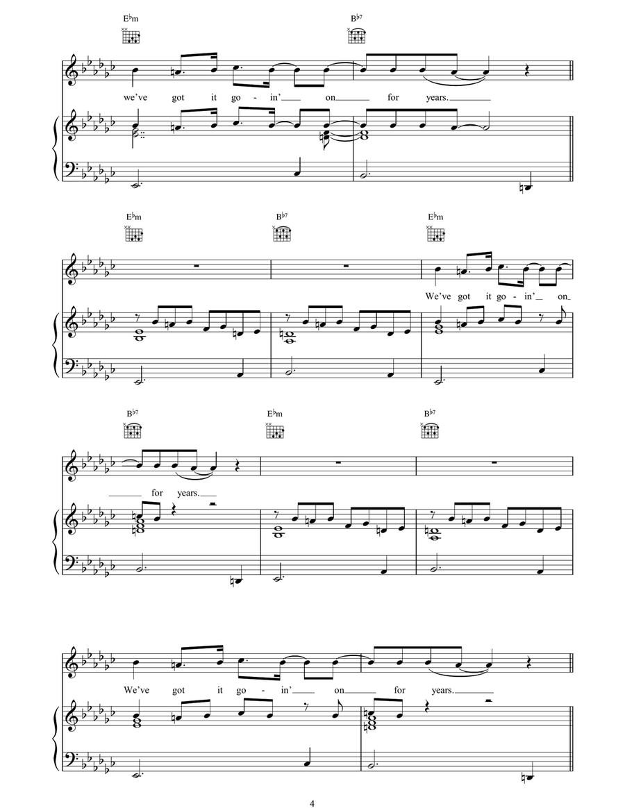 We've Got It Goin' On We've Got It Goin' On Piano, Vocal, Guitar scores gallery preview page 4