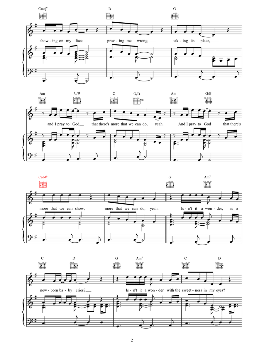Isnt It A Wonder Isnt It A Wonder Piano, Vocal, Guitar scores gallery preview page 2
