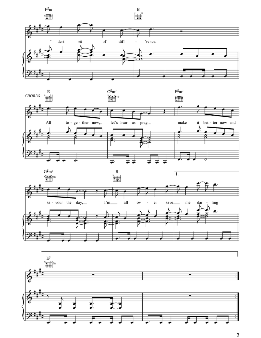 Save Me Darling Save Me Darling Piano, Vocal, Guitar scores gallery preview page 3