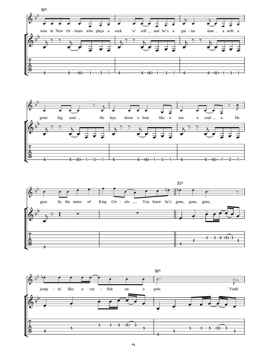 King Creole King Creole Acoustic Guitar scores gallery preview page 2