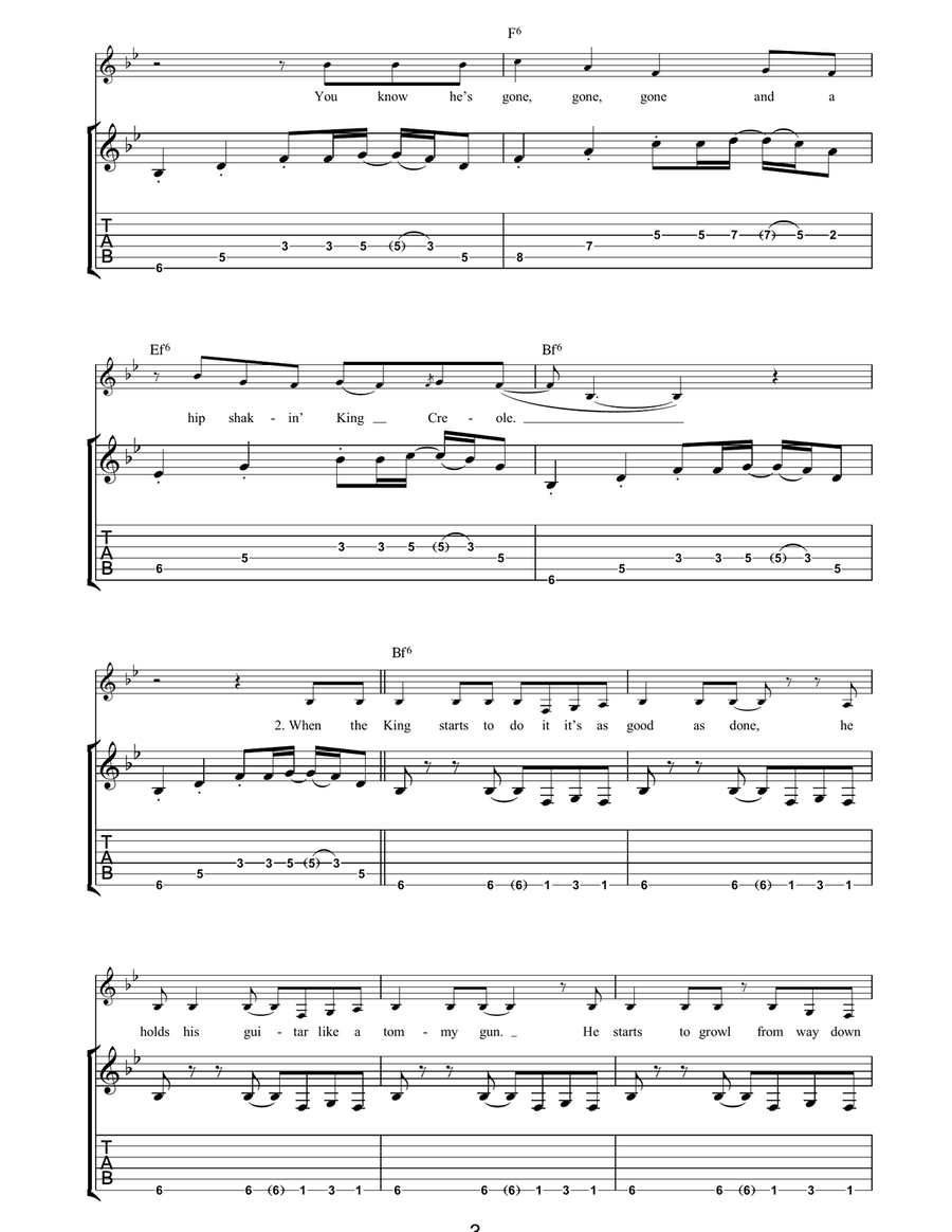 King Creole King Creole Acoustic Guitar scores gallery preview page 3