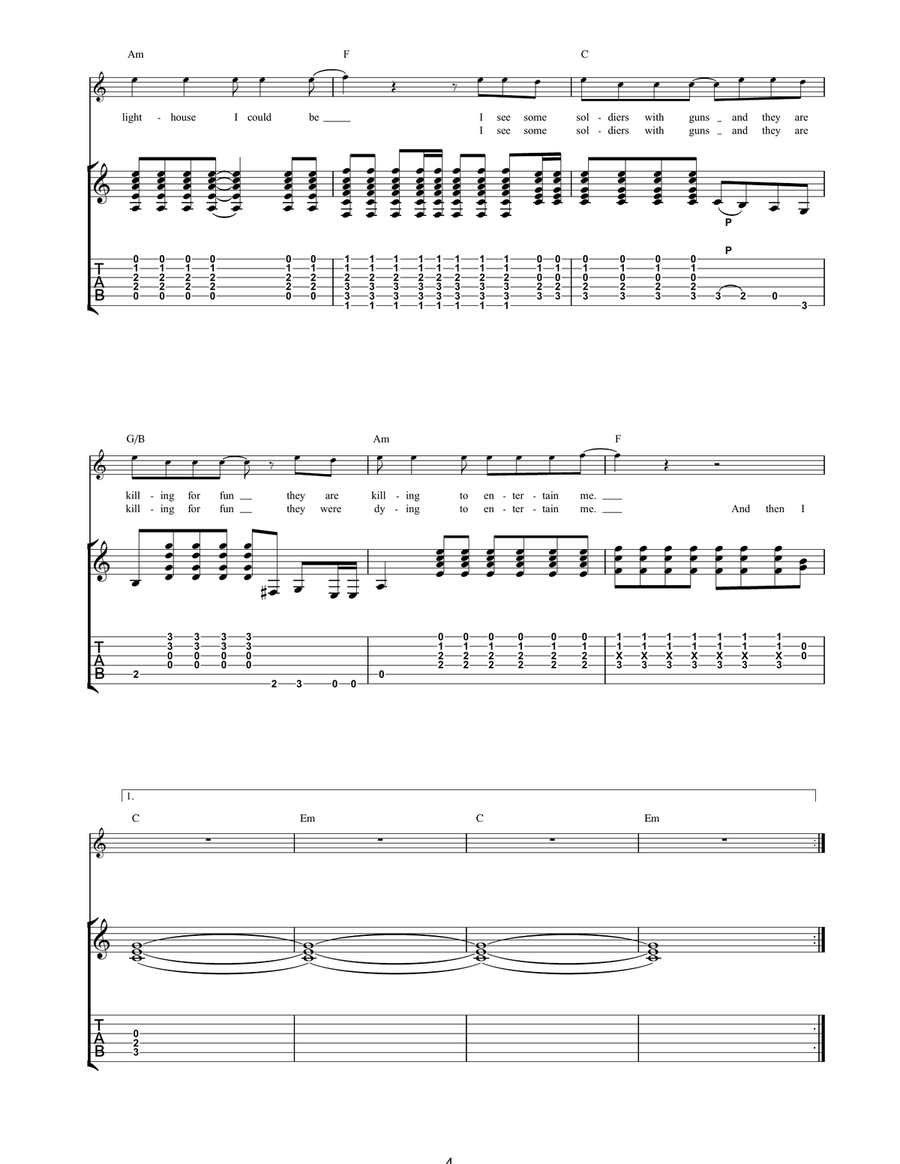 Lost A Friend Acoustic Guitar scores gallery preview page 4