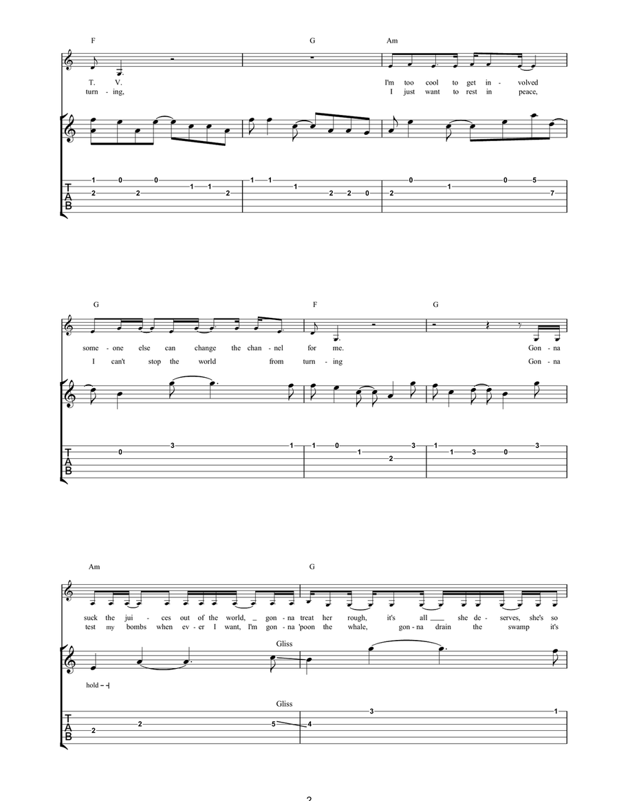 Greenpeace Acoustic Guitar scores gallery preview page 2
