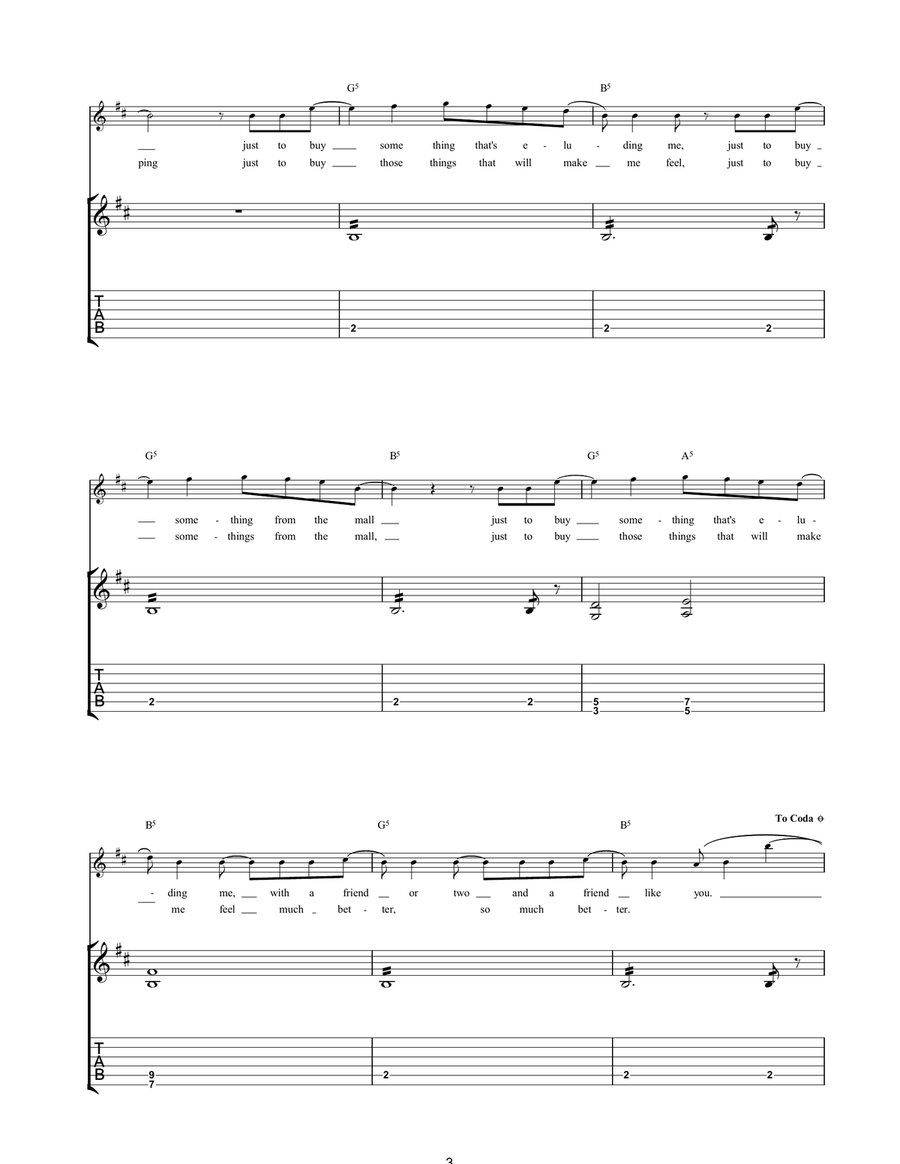 Go To The Bank Acoustic Guitar scores gallery preview page 3