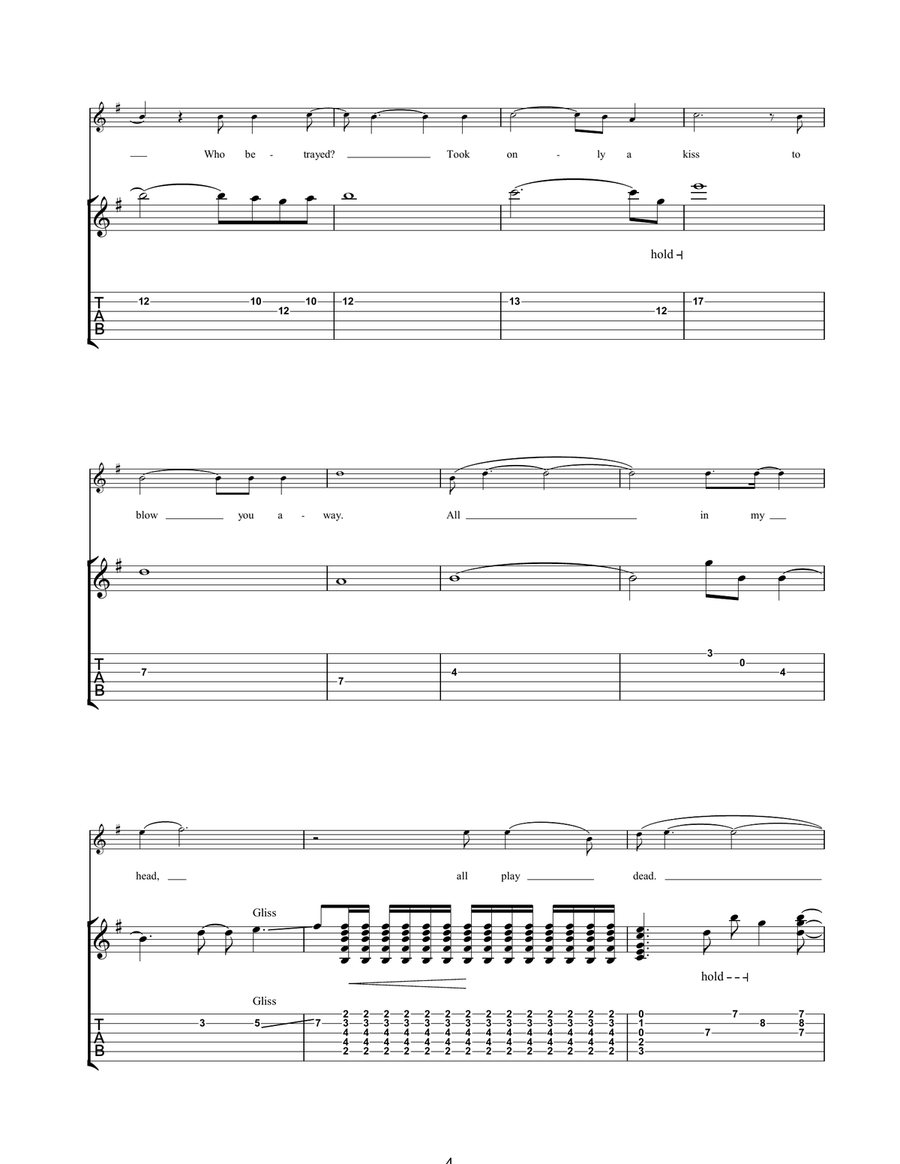 Play Dead Acoustic Guitar scores gallery preview page 4