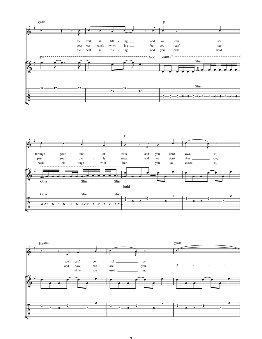 Avalanche Acoustic Guitar scores gallery preview page 2