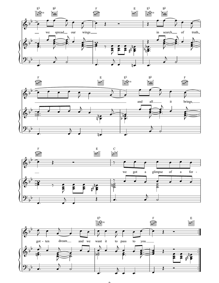 Guiding Star Guiding Star Piano, Vocal, Guitar scores gallery preview page 3
