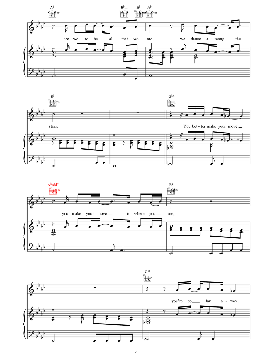 Dance Of The Stars Dance Of The Stars Piano, Vocal, Guitar scores gallery preview page 3