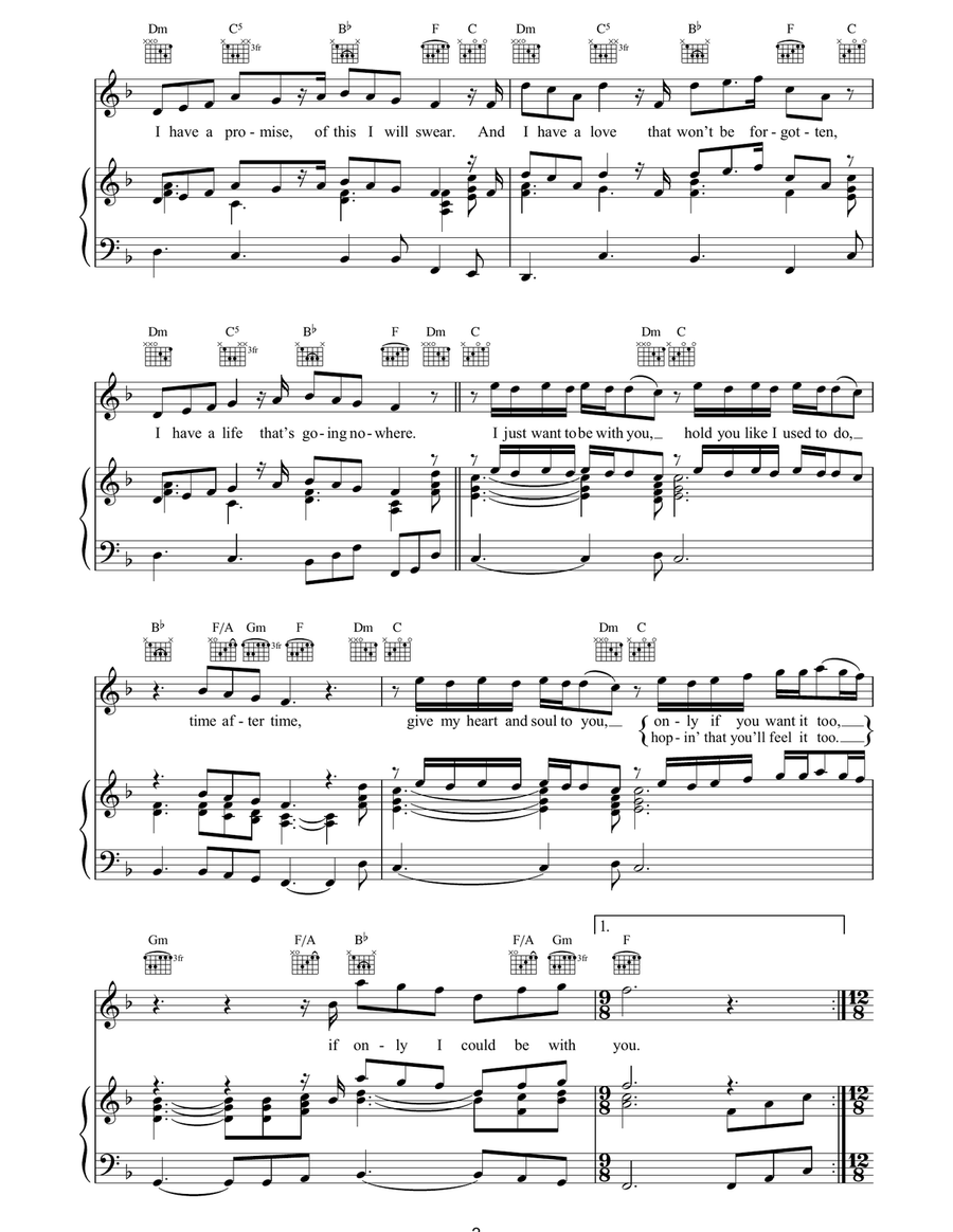 If Only I Could Be With You Acoustic Guitar scores gallery preview page 2