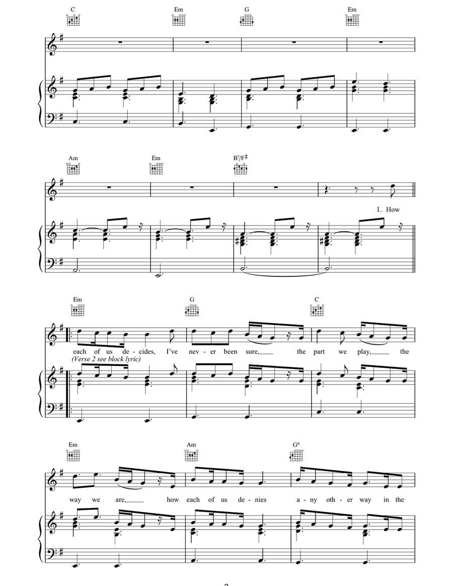 This Is A Lie This Is A Lie Piano, Vocal, Guitar scores gallery preview page 2