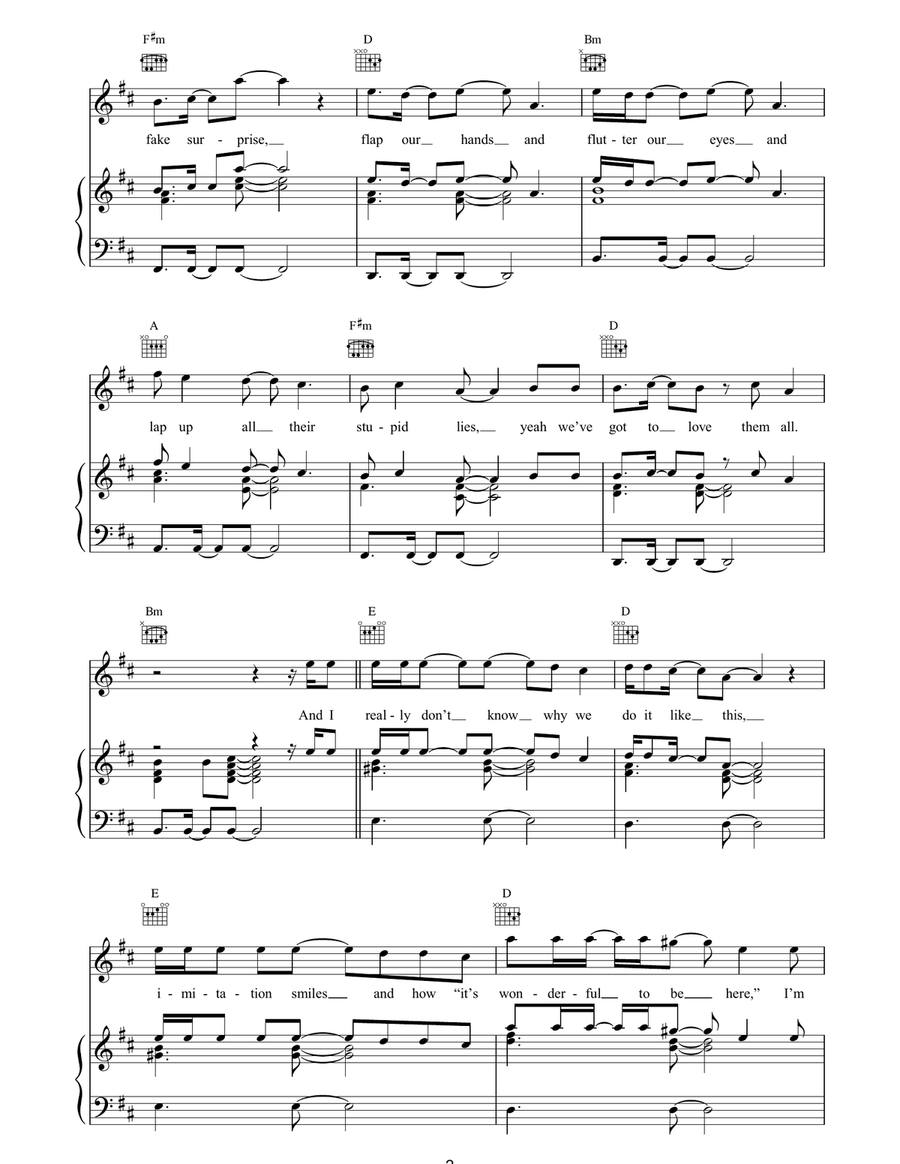 Round & Round & Round Round & Round & Round Piano, Vocal, Guitar scores gallery preview page 2