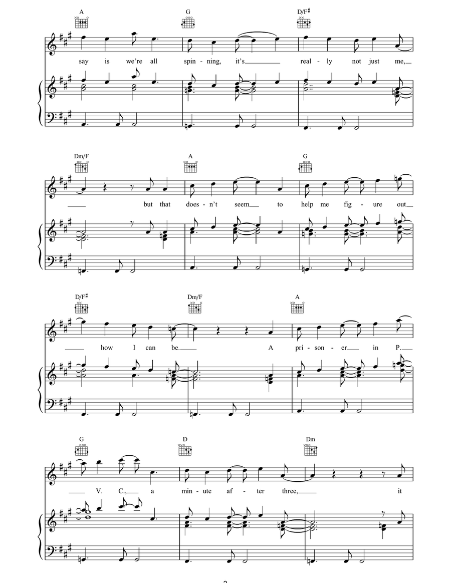 Return Return Piano, Vocal, Guitar scores gallery preview page 3
