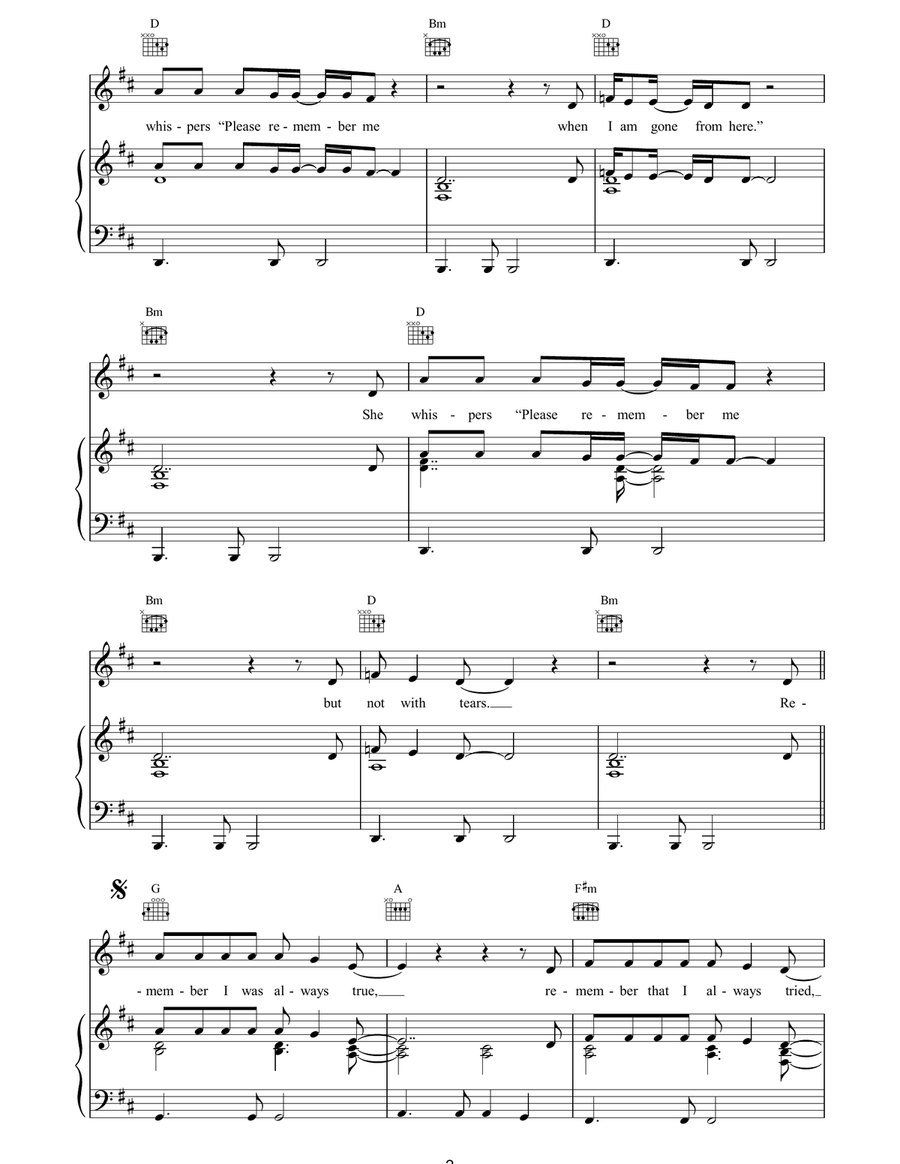 Treasure Treasure Piano, Vocal, Guitar scores gallery preview page 2