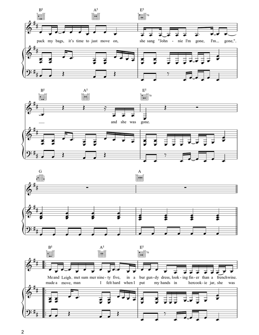 Queen Of New Orleans Queen Of New Orleans Piano, Vocal, Guitar scores gallery preview page 2