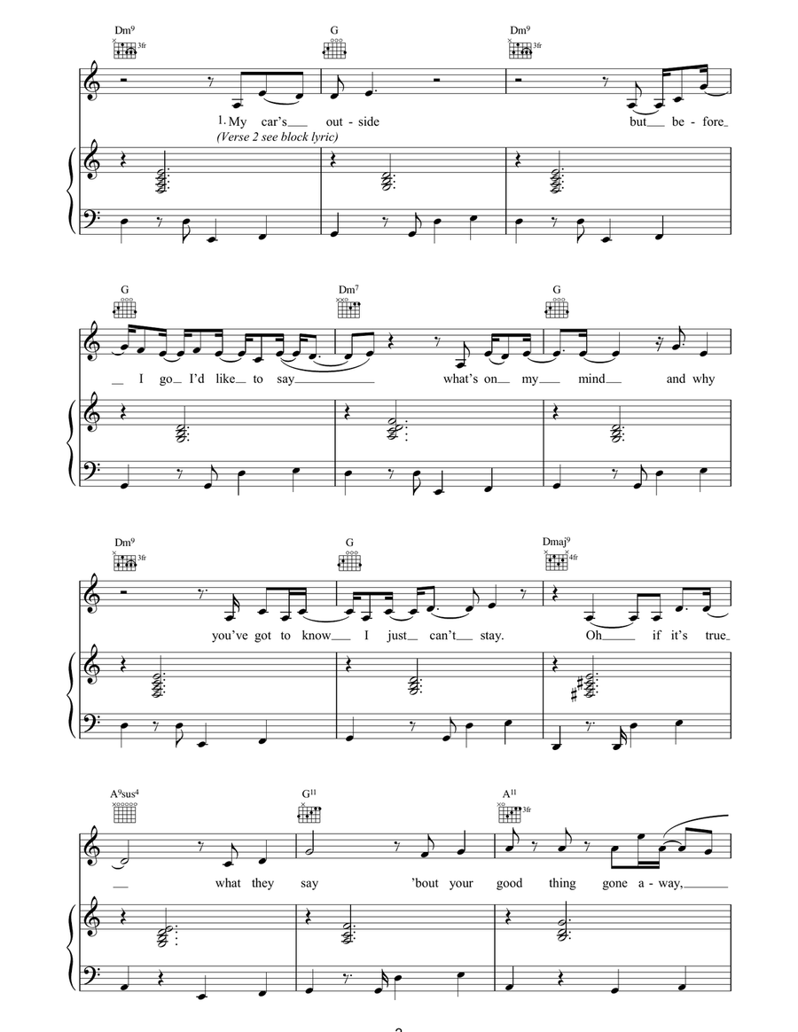 Crying Water Crying Water Piano, Vocal, Guitar scores gallery preview page 2