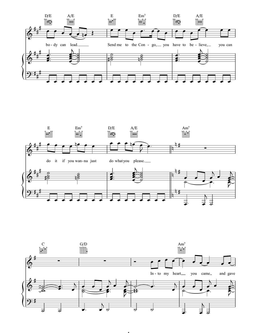 Congo Congo Piano, Vocal, Guitar scores gallery preview page 4