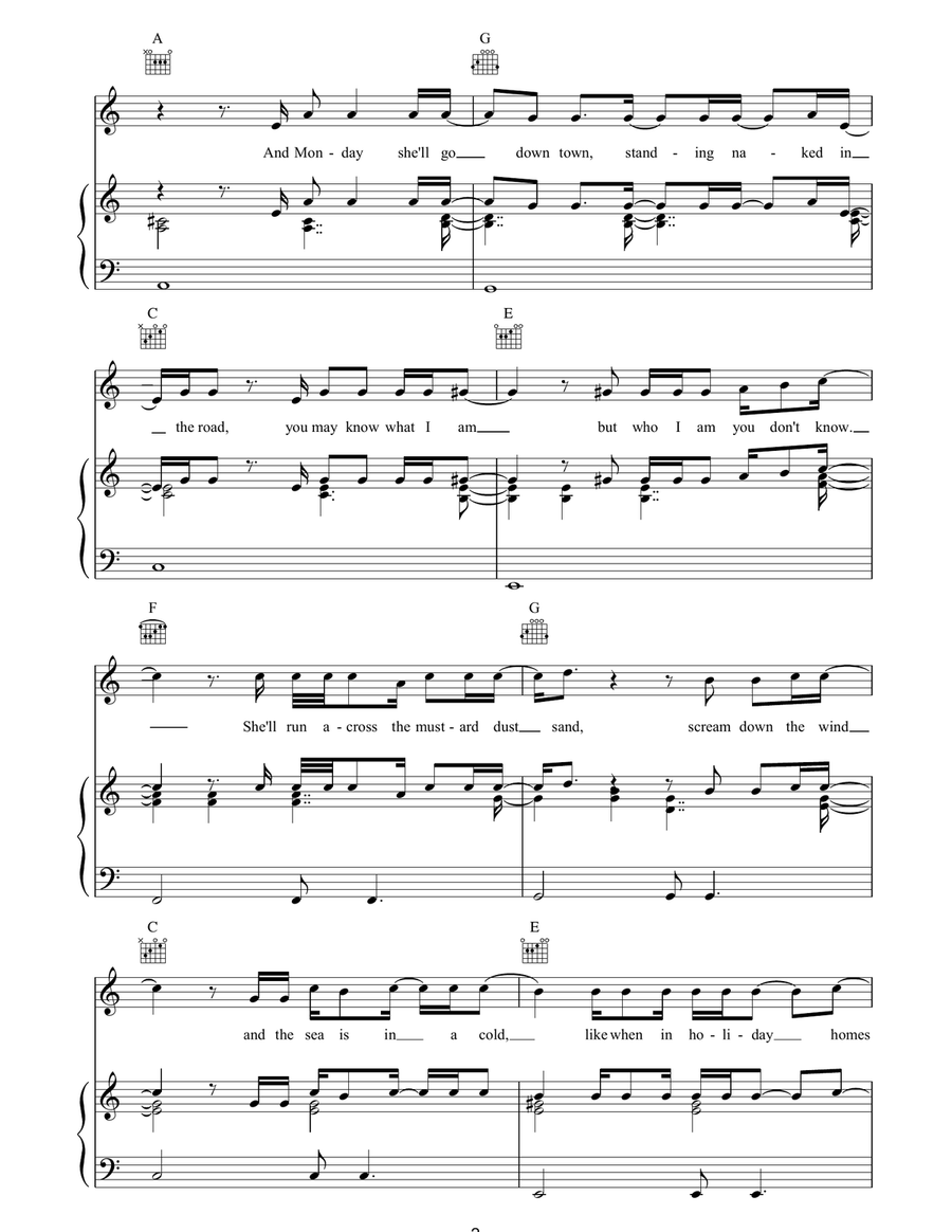 Get Blown Away Get Blown Away Piano, Vocal, Guitar scores gallery preview page 2
