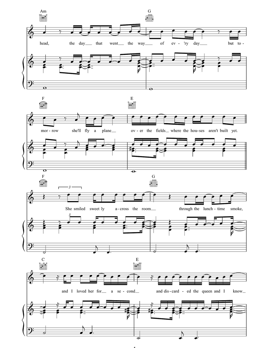 Get Blown Away Get Blown Away Piano, Vocal, Guitar scores gallery preview page 4