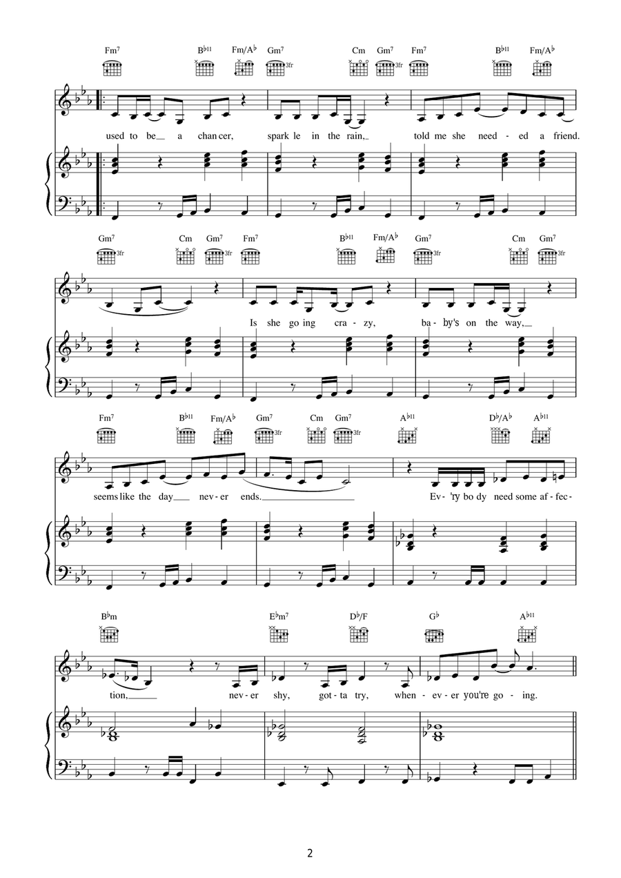 Never Give Up On The Good Times Acoustic Guitar scores gallery preview page 2