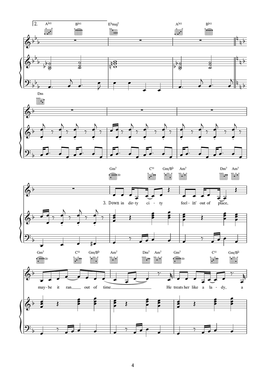 Never Give Up On The Good Times Acoustic Guitar scores gallery preview page 4
