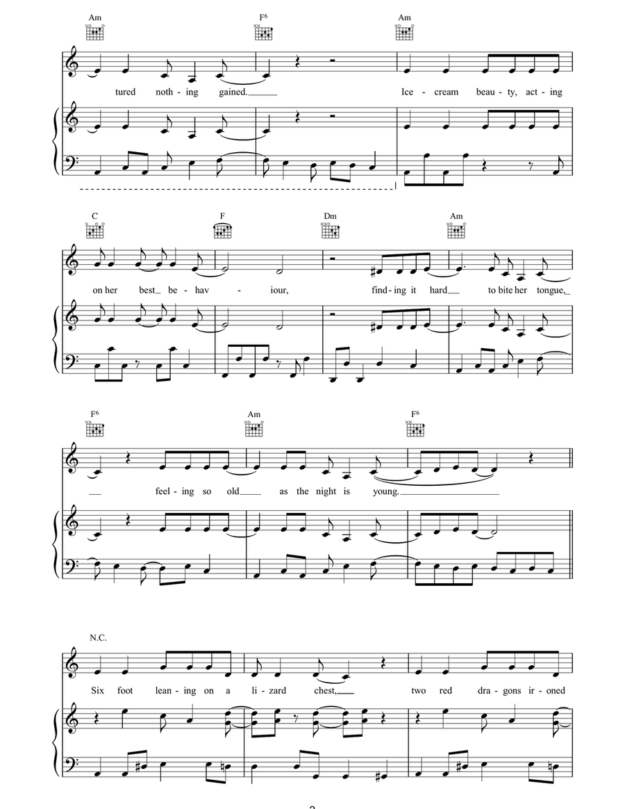 Impressed Piano, Vocal, Guitar scores gallery preview page 2