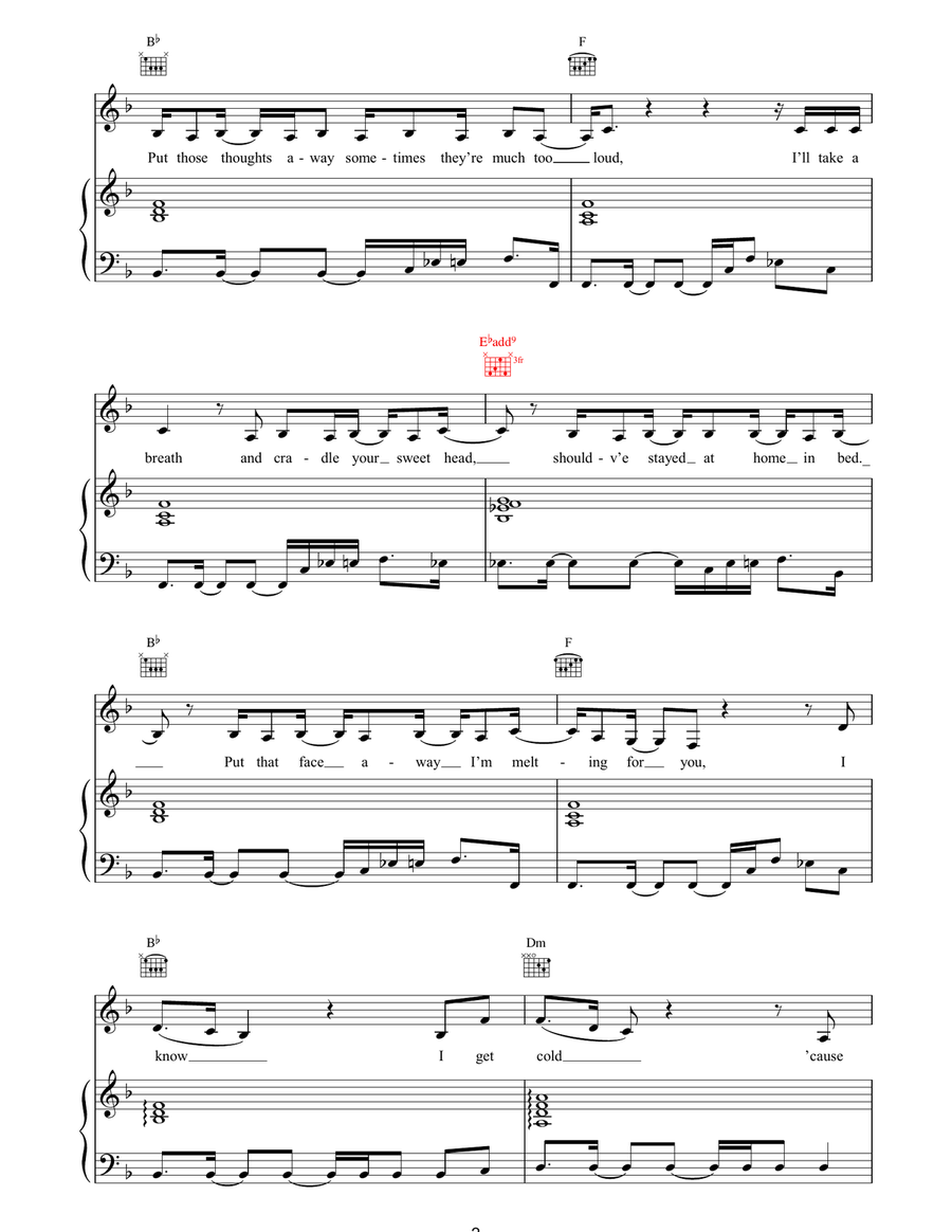 Wishing I Was There Piano, Vocal, Guitar scores gallery preview page 2