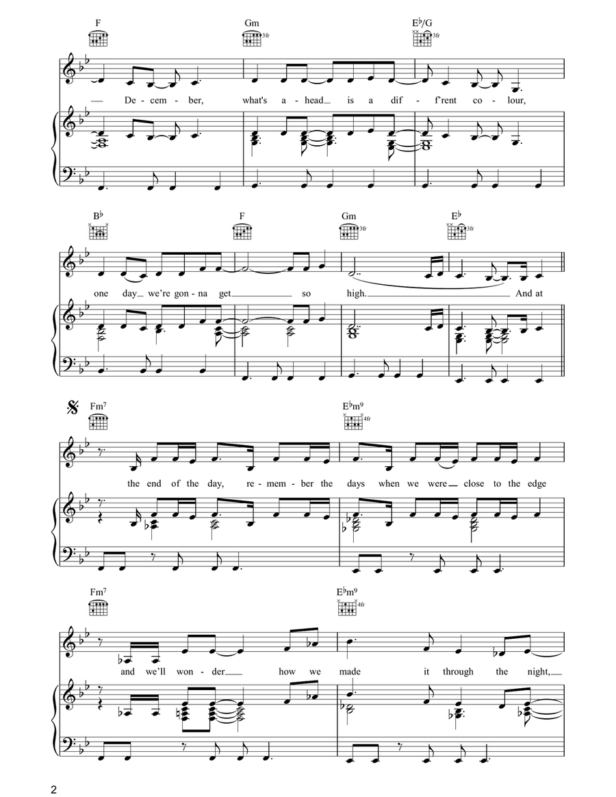 High High Piano, Vocal, Guitar scores gallery preview page 2
