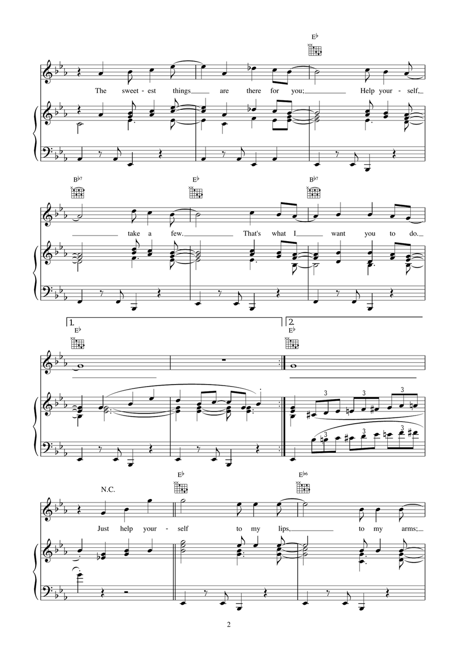 Help Yourself Help Yourself Piano, Vocal, Guitar scores gallery preview page 2