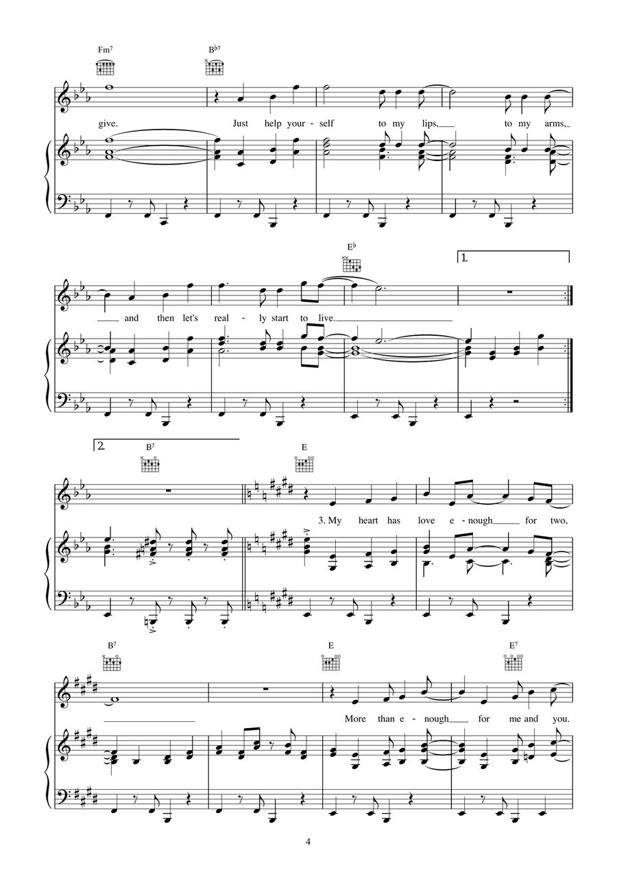 Help Yourself Help Yourself Piano, Vocal, Guitar scores gallery preview page 4