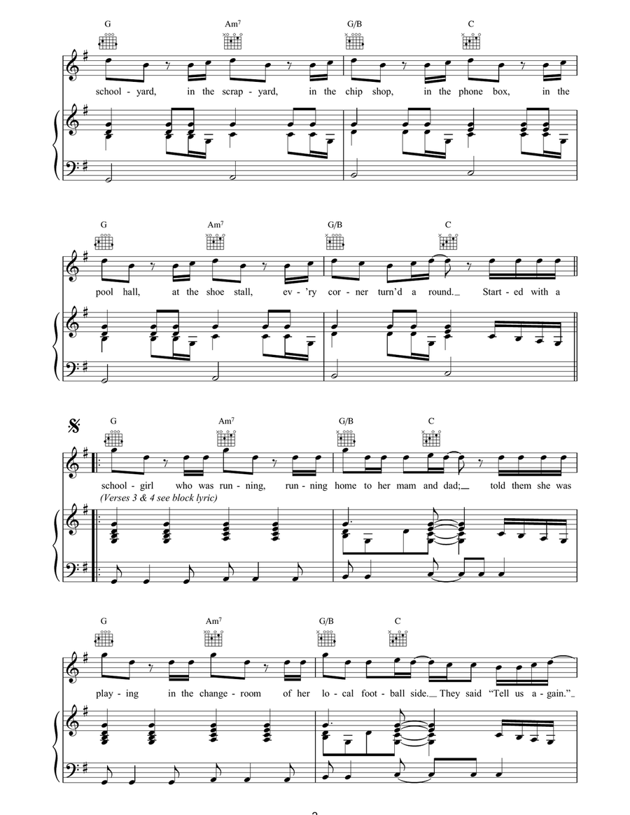A Thousand Trees A Thousand Trees Piano, Vocal, Guitar scores gallery preview page 2