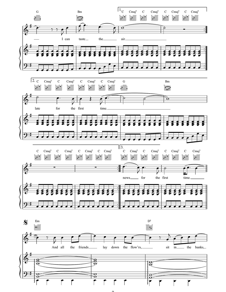 Local Boy In The Photograph Piano, Vocal, Guitar scores gallery preview page 2