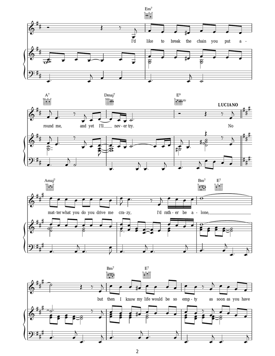 I Hate You Then I Love You Piano, Vocal, Guitar scores gallery preview page 2