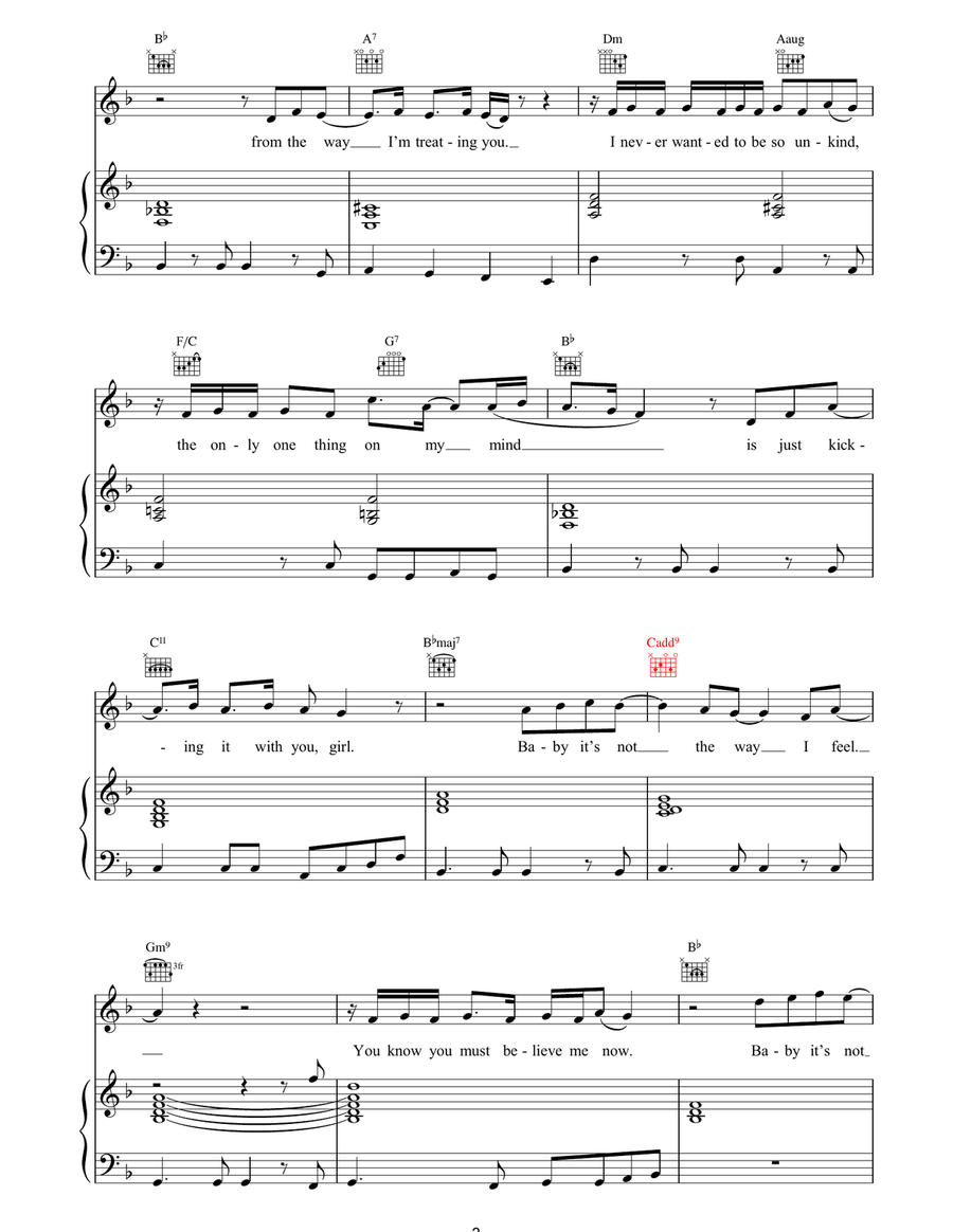When The Lights Go Out When The Lights Go Out Piano, Vocal, Guitar scores gallery preview page 3
