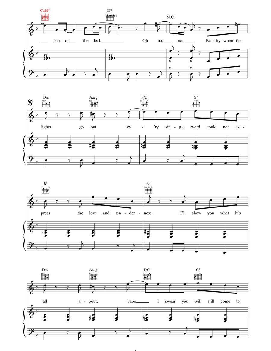 When The Lights Go Out When The Lights Go Out Piano, Vocal, Guitar scores gallery preview page 4