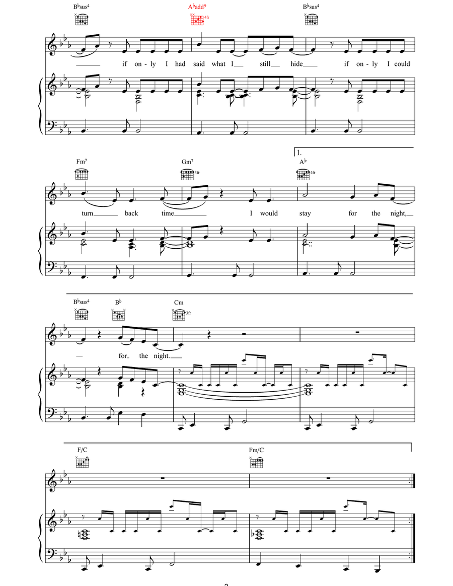 Turn Back Time Turn Back Time Piano, Vocal, Guitar scores gallery preview page 3