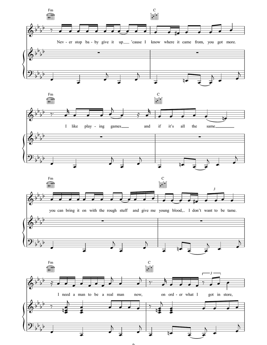 Bootie Call Bootie Call Piano, Vocal, Guitar scores gallery preview page 3