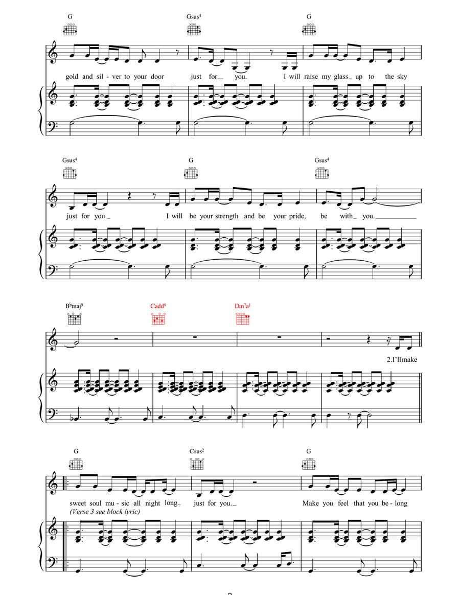 Just For You Just For You Piano, Vocal, Guitar scores gallery preview page 2