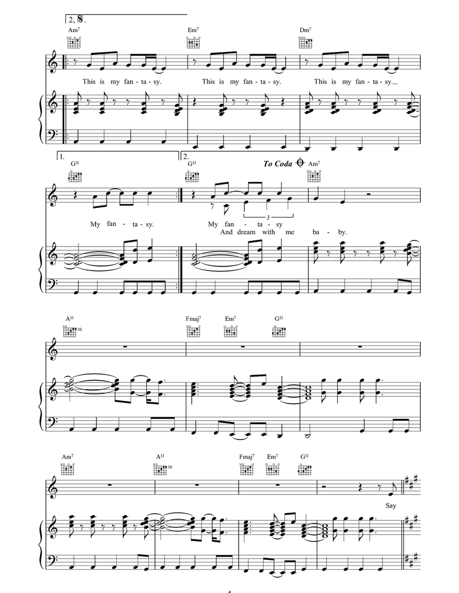 Fantasy Island Fantasy Island Piano, Vocal, Guitar scores gallery preview page 4