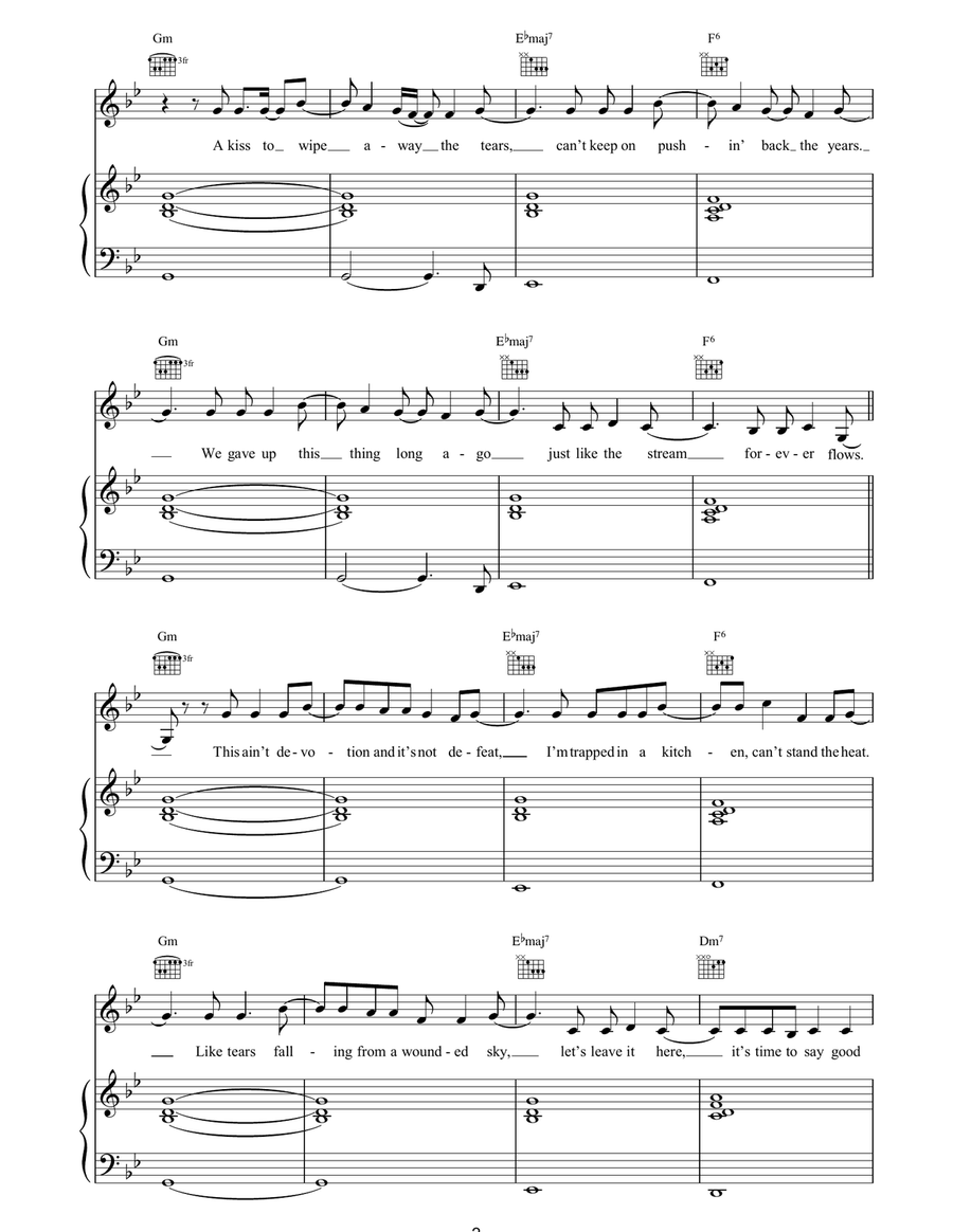 Smile Smile Piano, Vocal, Guitar scores gallery preview page 2