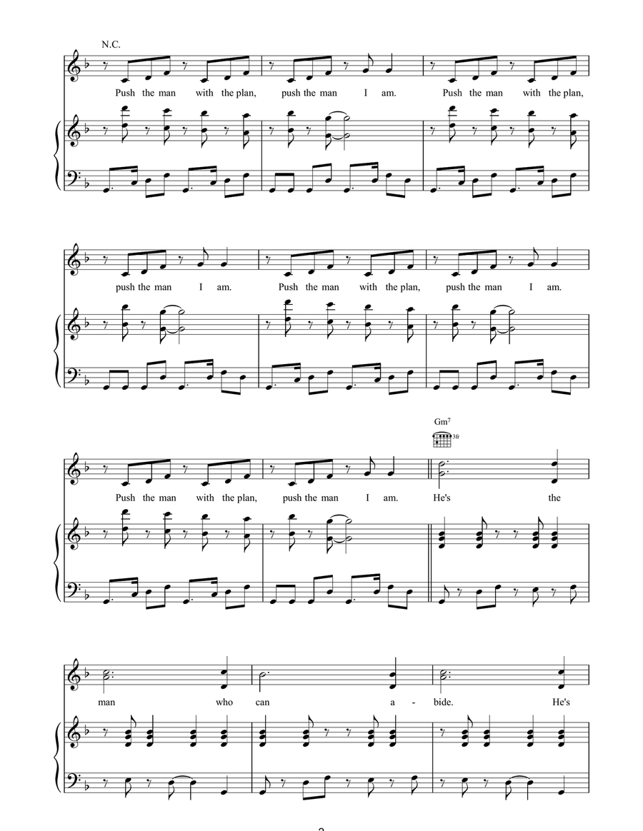 The Man The Man Piano, Vocal, Guitar scores gallery preview page 2