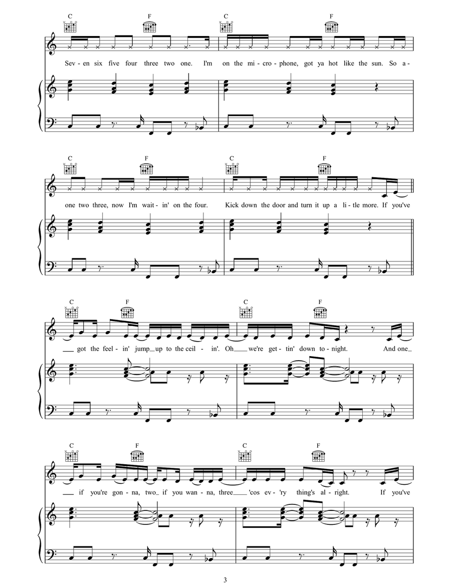 Got The Feelin Got The Feelin Piano, Vocal, Guitar scores gallery preview page 3