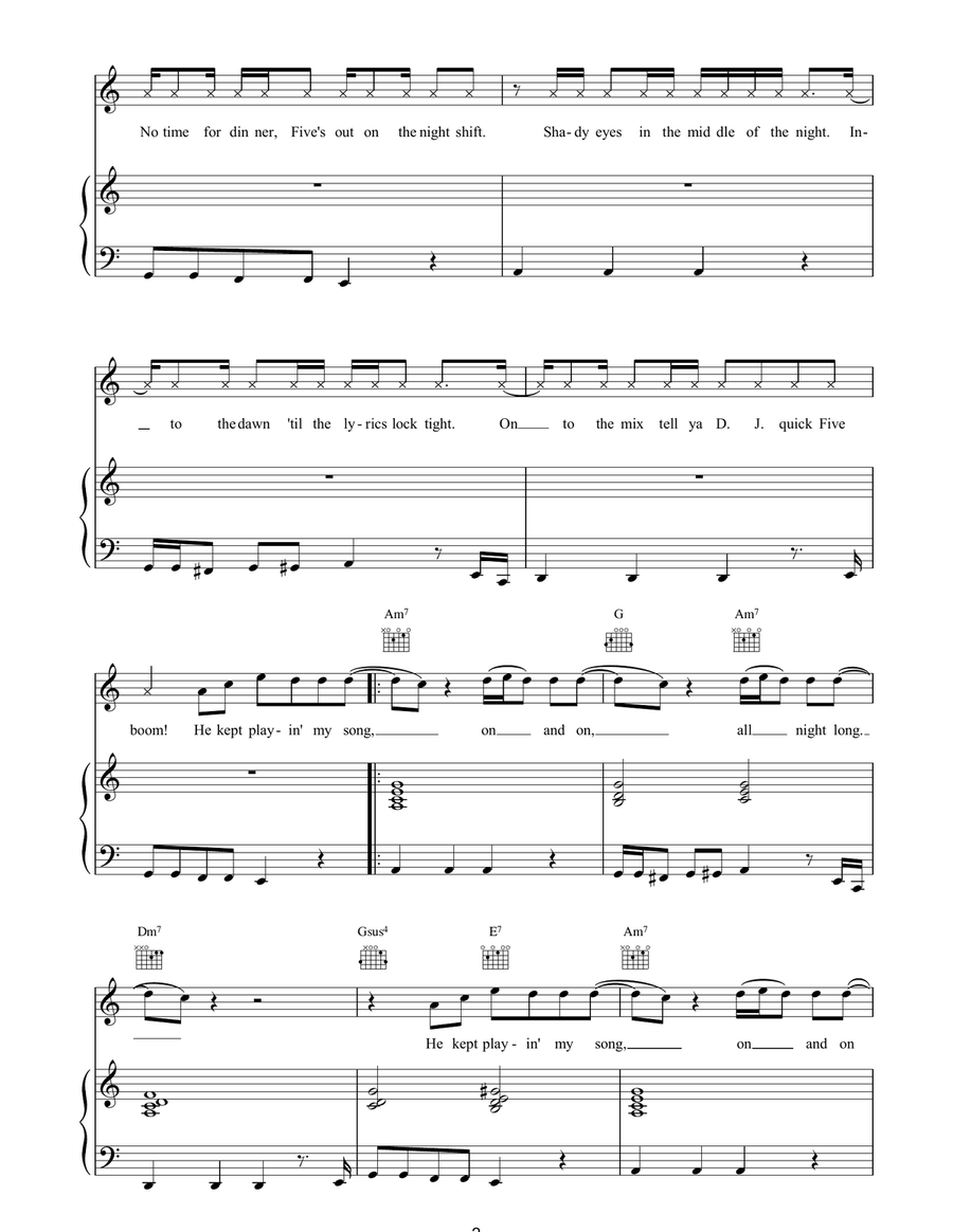 My Song My Song Piano, Vocal, Guitar scores gallery preview page 2