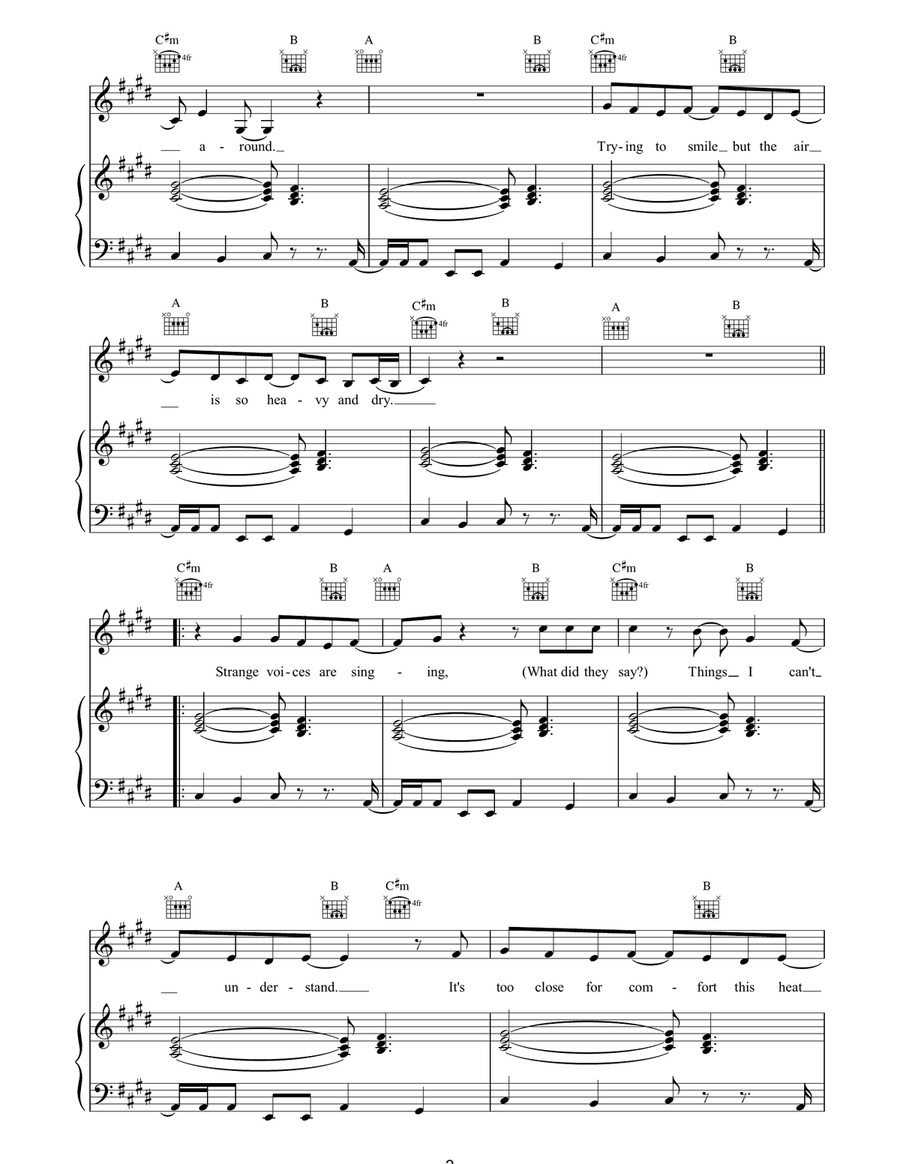 Cruel Summer Cruel Summer Piano, Vocal, Guitar scores gallery preview page 2