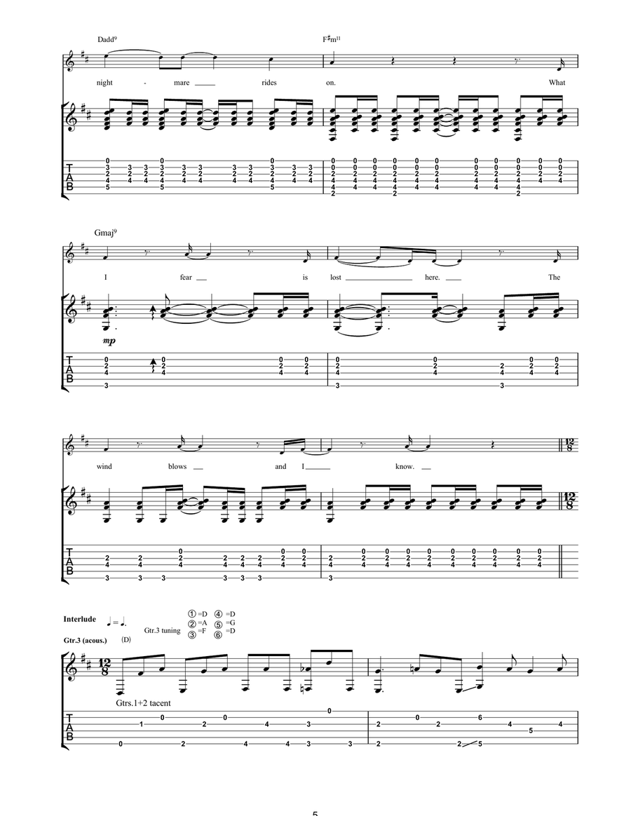 Behold! The Nightmare Behold! The Nightmare Acoustic Guitar scores gallery preview page 5
